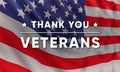 Vector banner design template for Veterans Day. Royalty Free Stock Photo