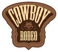 Vector banner or emblem for a Cowboy Rodeo show Royalty Free Stock Photo