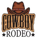 Vector banner or emblem for a Cowboy Rodeo show Royalty Free Stock Photo