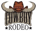 Vector banner or emblem for a Cowboy Rodeo show