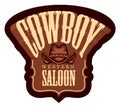 Vector banner or emblem for a Cowboy Rodeo show Royalty Free Stock Photo