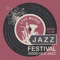 Vector banner for festival good old jazz Royalty Free Stock Photo