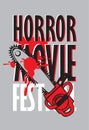 Banner for horror movie festival, scary cinema