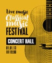 Banner for festival classical music with a guitar