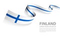 Vector Banner with Finland Flag colors