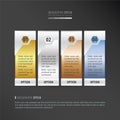 Vector banner gold, bronze, silver, blue color