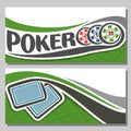 Vector banner of holdem Poker