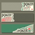 Vector banner of holdem Poker Royalty Free Stock Photo