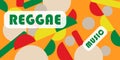 Vector banner for International Reggae Day, annually celebrated in July to emphasize the importance of this musical movement.