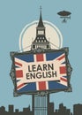 Vector banner for Learn English with Big Ben