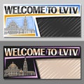 Vector banner for Lviv Royalty Free Stock Photo