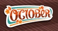 Vector banner for October