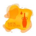 Vector banner with olive oil. Illustration for design, web and decor