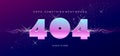 404 vector banner page template with banner error