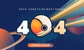 404 vector banner page template with banner error