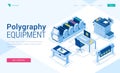 Vector banner of polygraphy equipment