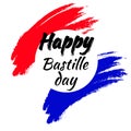 Vector Banner or poster for the French National Day. 14th of july Happy Bastille day
