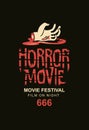 Banner for scary cinema, horror movie festival