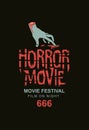 Scary cinema poster, horror movie festival Royalty Free Stock Photo