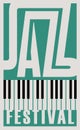 Music poster for a jazz festival with piano keys Royalty Free Stock Photo