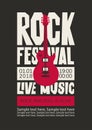 Vector banner for Rock Festival of live music Royalty Free Stock Photo