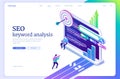 Vector banner of SEO keyword analysis Royalty Free Stock Photo