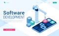 Vector banner of software development Royalty Free Stock Photo