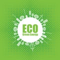 Green eco banner of alternative energy sources Royalty Free Stock Photo