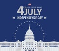 Vector banner on the theme of US independence Day Royalty Free Stock Photo