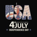 Vector banner on the theme of US independence Day Royalty Free Stock Photo