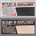 Vector banner for Warszawa