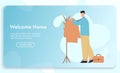 Vector banner of welcome home concept Royalty Free Stock Photo