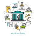 Supreme Court Building - round concept Royalty Free Stock Photo