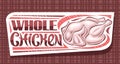 Vector banner for Whole Chicken