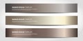 Vector banners with abstract background. Bronze Website headers