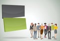 Vector banners / backgrounds with business people.