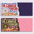 Vector banners for Carnival Funfair Royalty Free Stock Photo