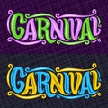 Vector banners for Carnival