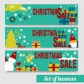 Vector banners Christmas sale EPS10 Royalty Free Stock Photo