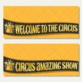 Vector banners for Circus Royalty Free Stock Photo