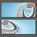 Vector banners for Curling game