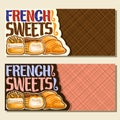 Vector banners for French Sweets