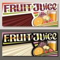 Vector banners for Fruit Juice