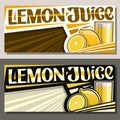 Vector banners for Lemon Juice