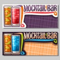 Vector banners for Mocktail Bar Royalty Free Stock Photo