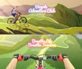 Vector banners. Mountain biking.