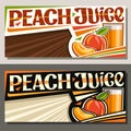 Vector banners for Peach Juice