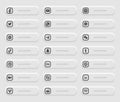 Vector Banners Popular Social Media Lower Third Icons