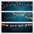 Vector banners set. Royalty Free Stock Photo