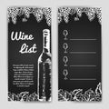 Vector banners set of wine company. Restaurant theme. Template for wine menu. Hand drawn design for poster or card Royalty Free Stock Photo
